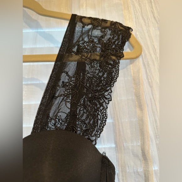 BEBE NWOT Bustier Bodysuit with Floral Lace Straps - Picture 2 of 7